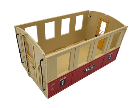 Wagenkasten rot / beige mit Türen 1. Klasse LGB 70307-E105