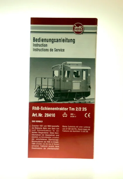 Bedienungsanleitung 20410 E-Lok LGB 80003-E005