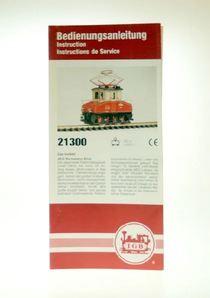 Bedienungsanleitung 21300 E-Lok LGB 80003-E008