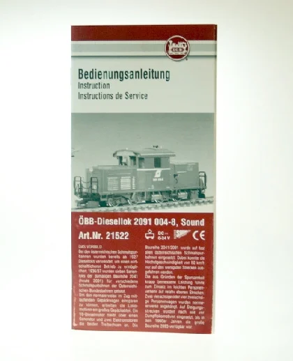 Bedienungsanleitung 21522 Diesellok LGB 80004-E006