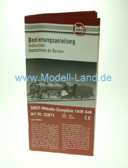 Bedienungsanleitung 22871 Dampflok LGB 80005-E008