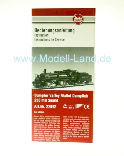 Bedienungsanleitung 22892 Dampflok LGB 80005-E023