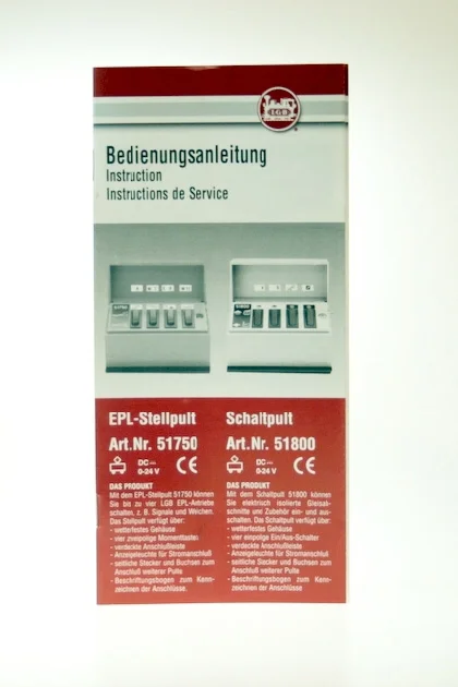 Bedienungsanleitung EPL Pult Zubehör LGB 80006-E002