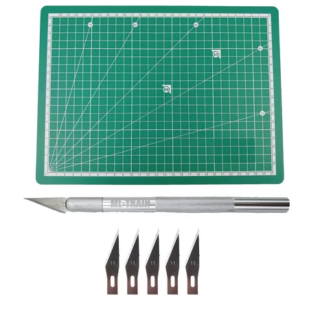 Präzisionsskalpell Cuttermesser mit Schneidematte DIN A4 ML-Train 88303108
