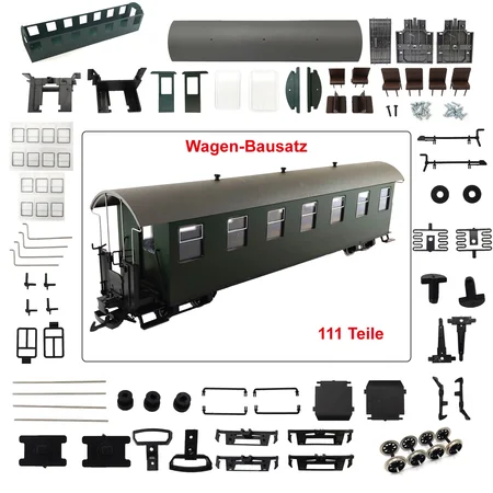 Personenwagen HSB/DR als Spur-G Bausatz ML-Train 88902000