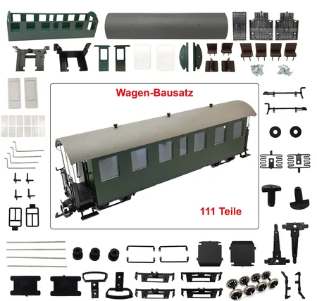 Personenwagen HSB / DR 7 Fenster Spur-G Bausatz ML-Train 88903000
