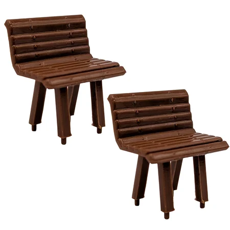 2x Sitzbank klein braun Spur G ML-Train 88919708