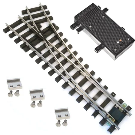 Weiche rechts Set Vernickelt R3 120 cm mit EPL Weichenantrieb ML-Train 8930048