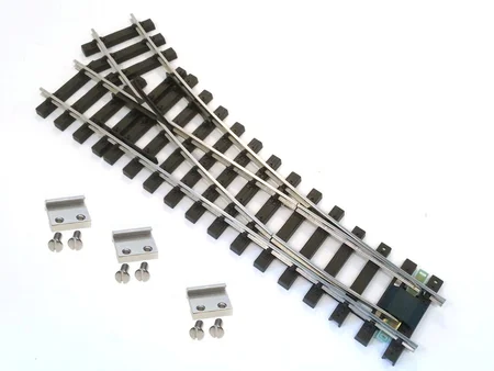 Weiche rechts R3 vernickelt R 120 cm mit Verbindern ML-Train 8941264
