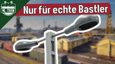 Zusammenbau der ML-Train Gittermastleuchte Leipziger Tropfen auf unserer Spur G Modellbahn