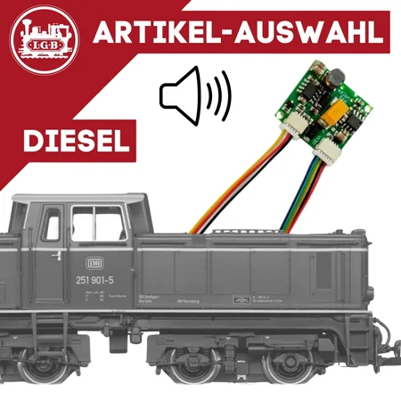 Diesellok mit einem 16 Bit DS6-Sound für LGB