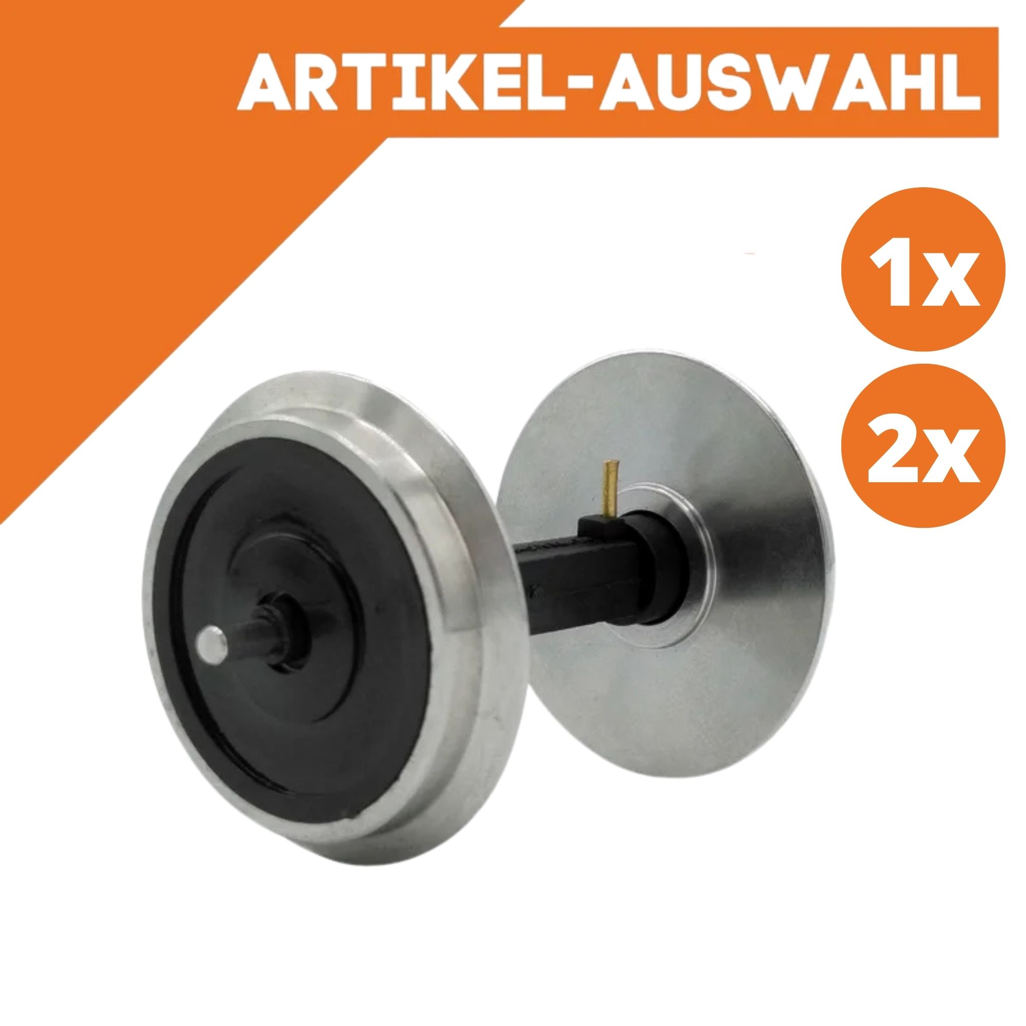 Radsatz für Piko 35 mm kugelgelagert stromführend Edelstahl ML-Train