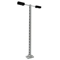BG2-Industrielampe Gittermast 2-armig