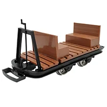 Mannschaftswagen mit Bremserbühne Lore Feldbahnwagen