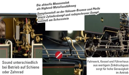 Banner Dampflok HG 4/4 Nr.708 DFB LGB 26370 2