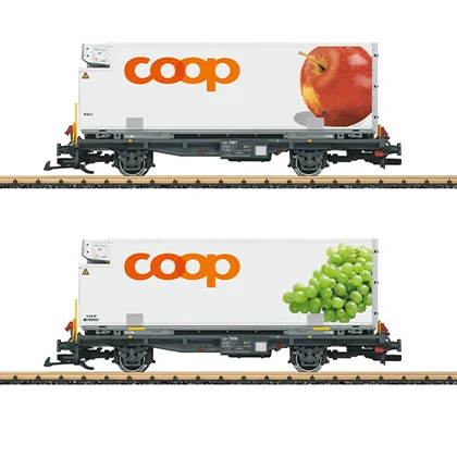 Containerwagen-Set coop RhB LGB 45887