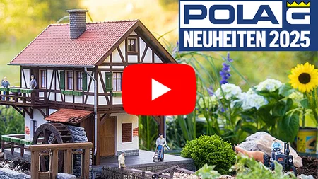 Thumbnail POLA NEUHEITEN 2025: Fachwerkhaus mit Wassermühle, Lok-Drehscheibe und Lanz-Traktoren erwarten Sie!