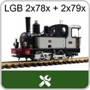 Dampflok Corpet-Louvet 030T LGB 2x78x + 2x79x ältere Modell