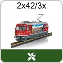E-Lok Ge 4/4 III RhB und Ge 4/4 MOB LGB 2x42/3x