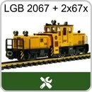 Schienenreinigungslok LGB 2067 + 2x67x (ältere Modelle)