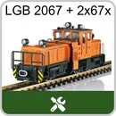 Schienenreinigungslok LGB 2067 + 2x67x