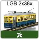 US-Straßenbahn vierachsig  LGB 2x38x
