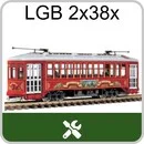 US-Straßenbahn vierachsig LGB 2x38x