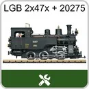 Zahnrad-Dampflok HG 3/3  LGB 2x47x  + 20275
