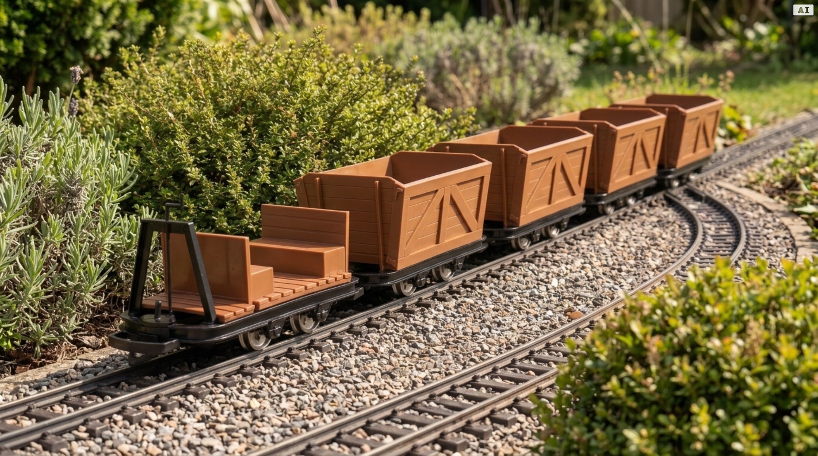 6er-Set Feldbahnwagen mit Lokführer Marius – 4 Torfloren und Mannschaftswagen Spur G Bausatz ML-Train 8200256 - Detaillierte Übersicht