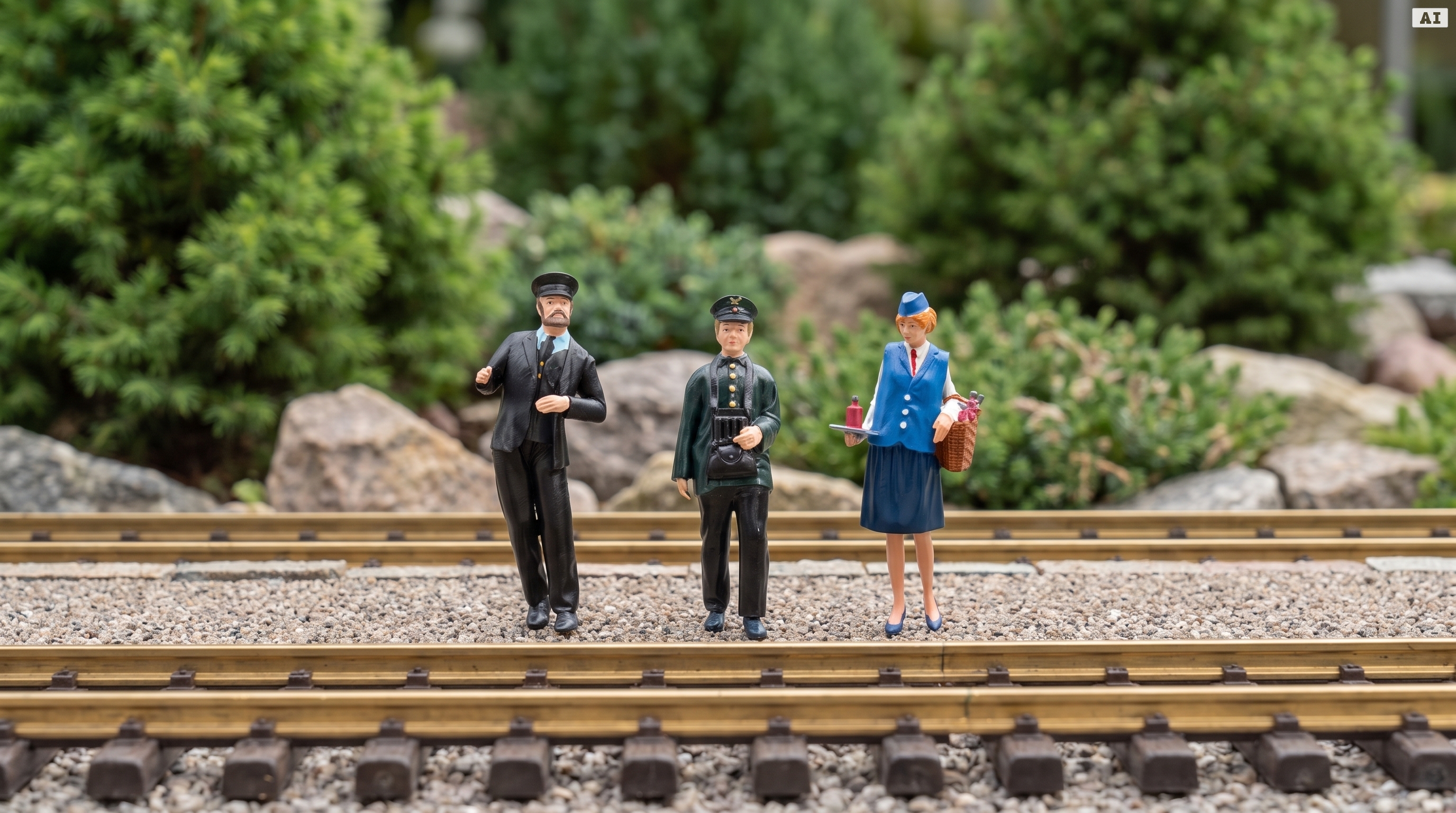Figuren-Set – Lokführer und 2 Zugbegleiter – Spur G ML-Train 8200303 - Detaillierte Übersicht