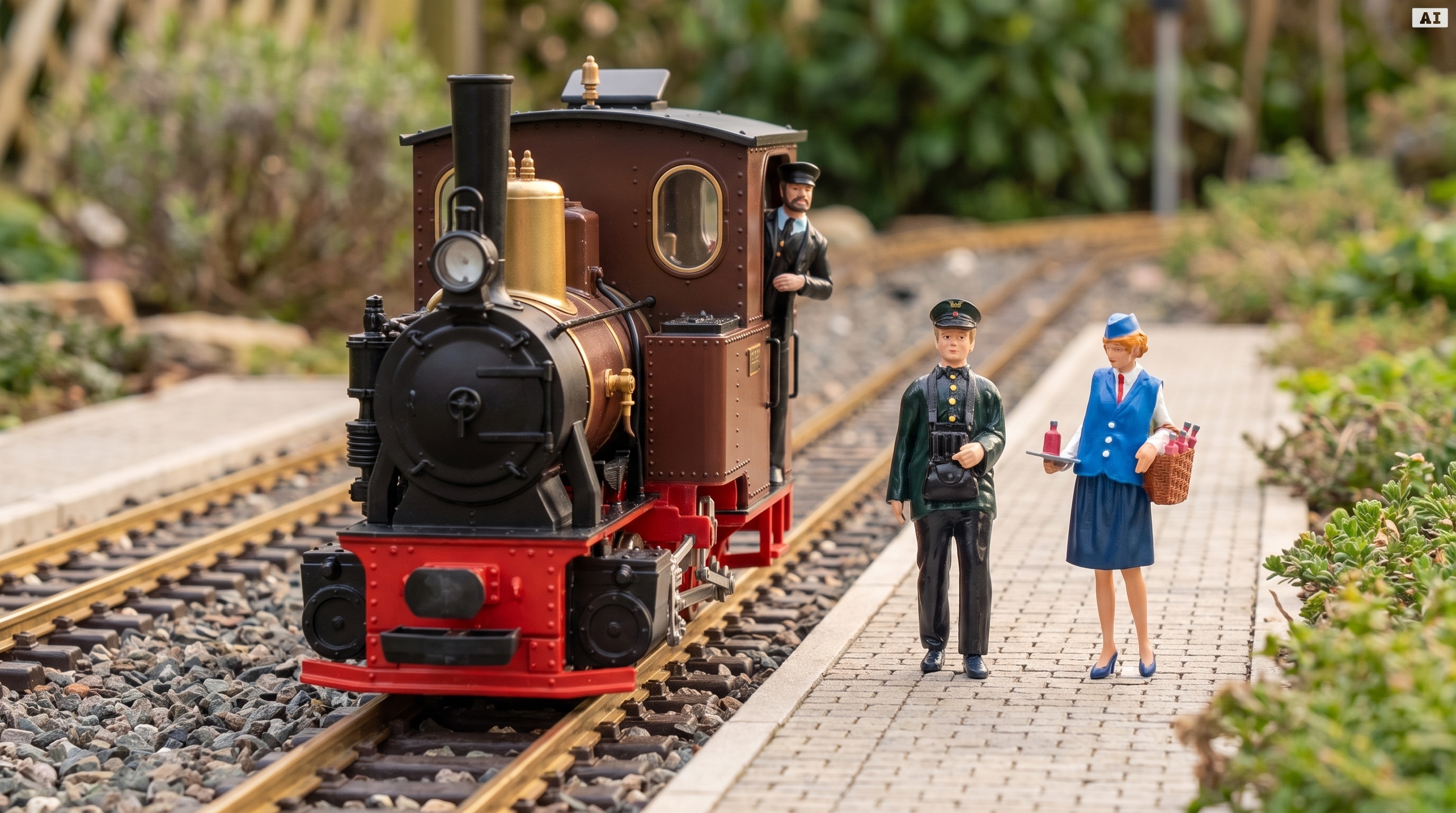 Figuren-Set – Lokführer und 2 Zugbegleiter – Spur G ML-Train 8200303 - Vom Führerstand zum Bahnsteig