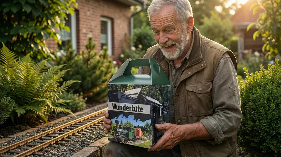 Wundertüte mit Basic Spur-G Zubehör - Überraschungs Gartenbahn-Geschenk Box ML-Train 8300001 - Technik-Freude zum Auspacken