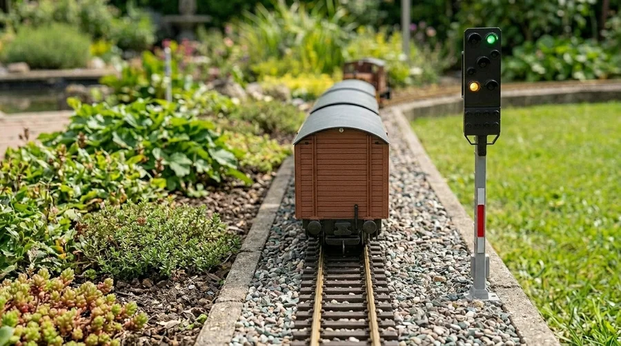 Lichtsignal Typ HL Einheitssignal der DR für Spur G mit Decoder - Betonmast - ML-Train 83804634 - Detaillierte Übersicht