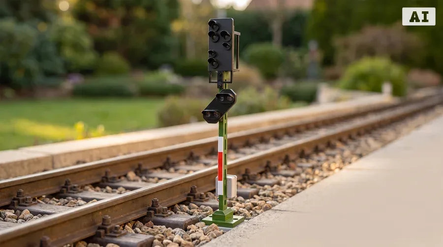 Lichtsignal Typ HV Hauptsignal mit Vorsignal für Spur G analog / digital mit Decoder ML-Train 83804641 - Präzision auf der Strecke