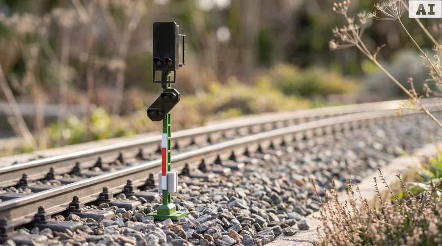 Lichtsignal Typ HV Blocksignal mit Vorsignal für Spur G analog / digital mit Decoder ML-Train 83804620 - Bereit für jede Anlage