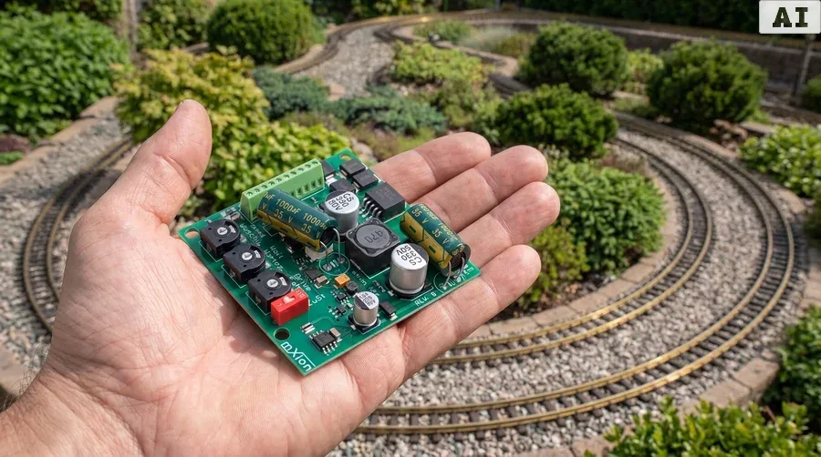 Analoge Pendelzugsteuerung 5 A für Spur-G mit Anfahr- und Bremsverzögerung ML-Train 84003018  - Detaillierte Übersicht