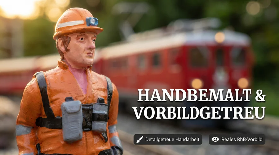 ML-Train Rangierer RhB Killian Spur G – Handbemalt, Wetterfest, Spur G - Detaillierte Übersicht