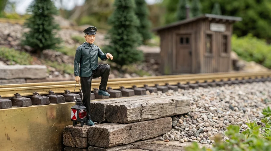 ML-Train Rangierer Markus DR/HSB Spur G – Figur mit beweglichen Armen 88500815 - Lebendige Szenen am Gleis