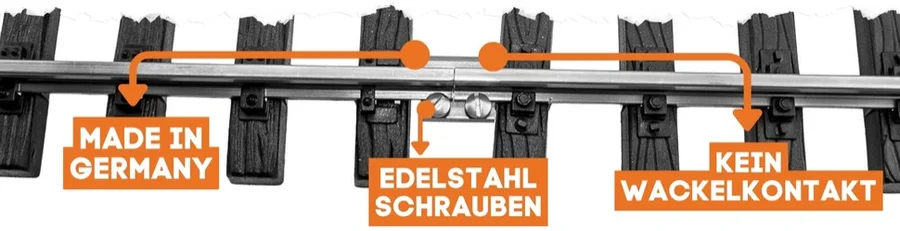 50x Schraubschienenverbinder vernickelt 15 mm ML-Train 8915450 - Unsere Schienenverbinder im Überblick