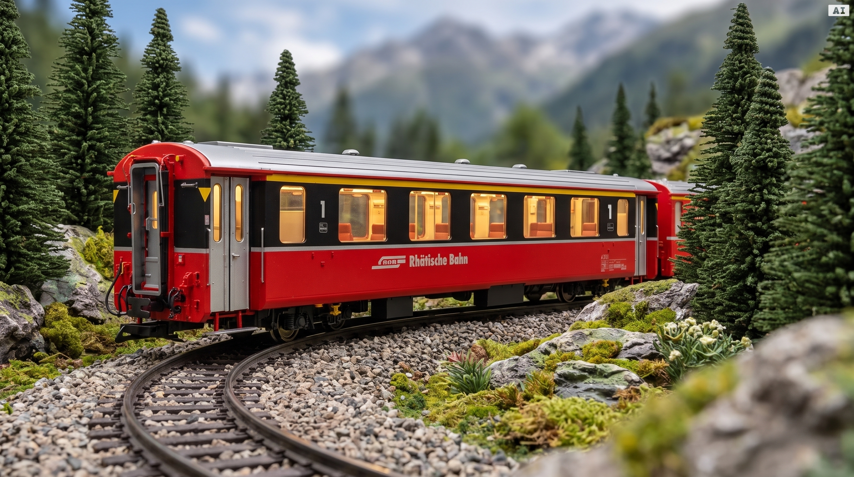RhB Personenwagen EW III digital - A 1272 1. Klasse - mit Sound und Zimo-Decoder Train Line 3335013  - Detaillierte Übersicht