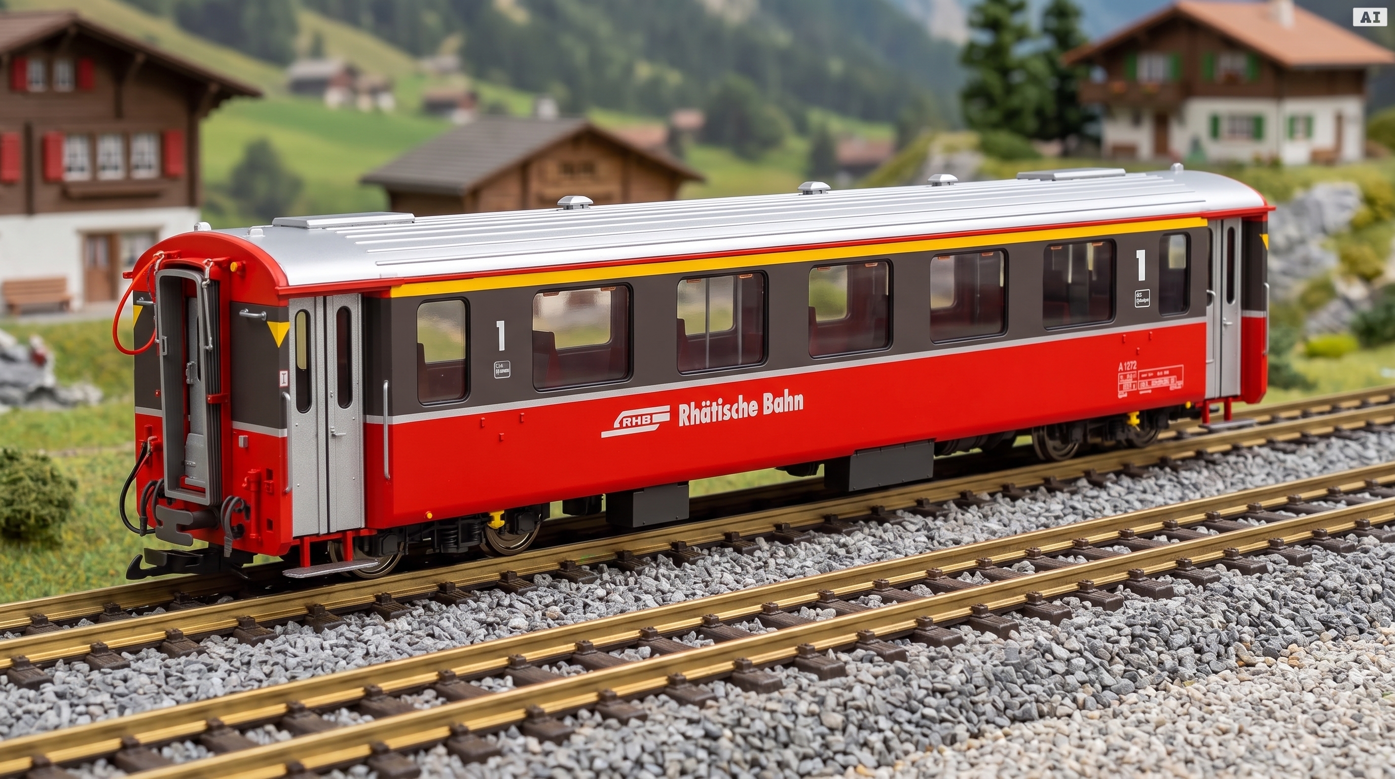 RhB Personenwagen EW III digital - A 1272 1. Klasse - mit Sound und Zimo-Decoder Train Line 3335013  - Schweizer Alpentradition