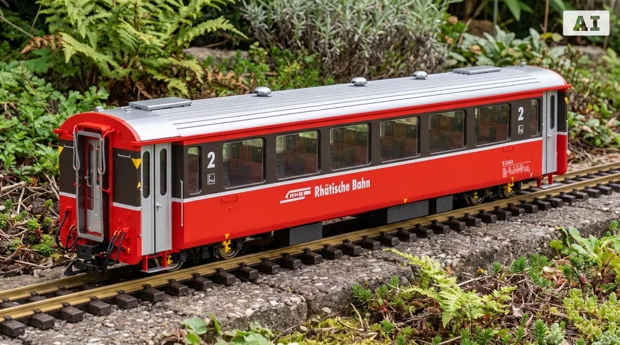 RhB Personenwagen EW III digital 2. Klasse B 2464 mit Zimo-Decoder und Sound Train Line 3335019 - Detaillierte Übersicht