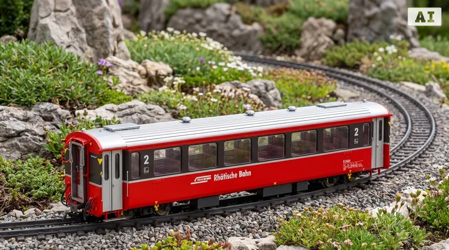 RhB Personenwagen EW III digital 2. Klasse B 2464 mit Zimo-Decoder und Sound Train Line 3335019 - Vorbild für die Gartenbahn