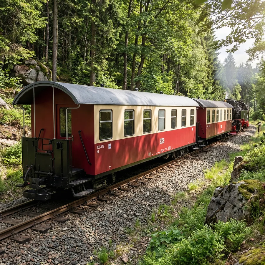 Personenwagen 900-472 HSB Train Line 3530770 - Originalgetreue HSB-Rekonstruktion