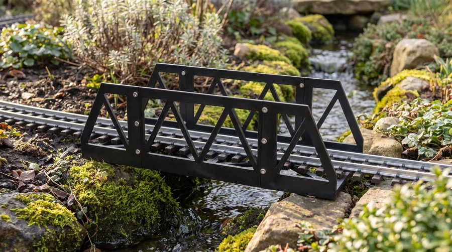 Brücke Startset aus stabilem HDPE-Kunststoff erweiterbar Spur G Gartenbahn ML-Train 97100000 - Flexibel im Außeneinsatz
