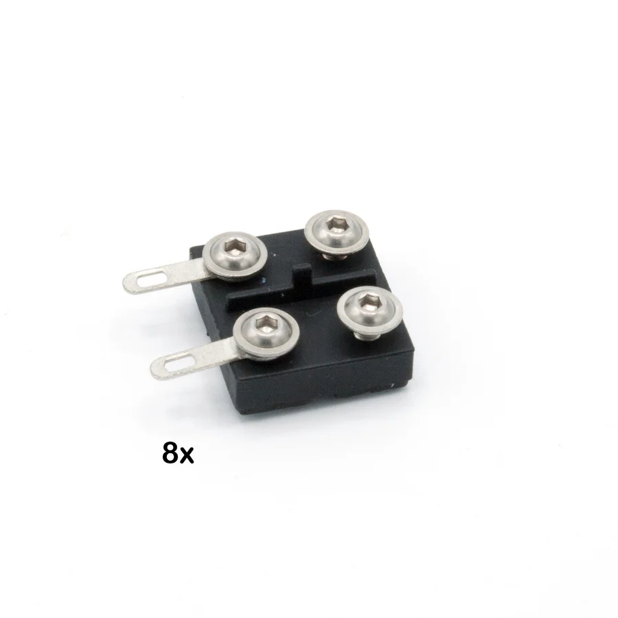 Isolierschienenverbinder Edelstahl 19 mm 8 Stück ML-Train 8100608