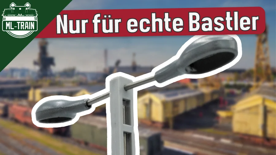 Zusammenbau der ML-Train Gittermastleuchte Leipziger Tropfen auf unserer Spur G Modellbahn