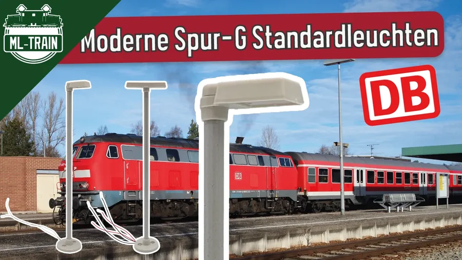 Moderne DB Bahnsteigleuchten für Spur G – Perfekte Beleuchtung für Ihren Modellbahnhof!