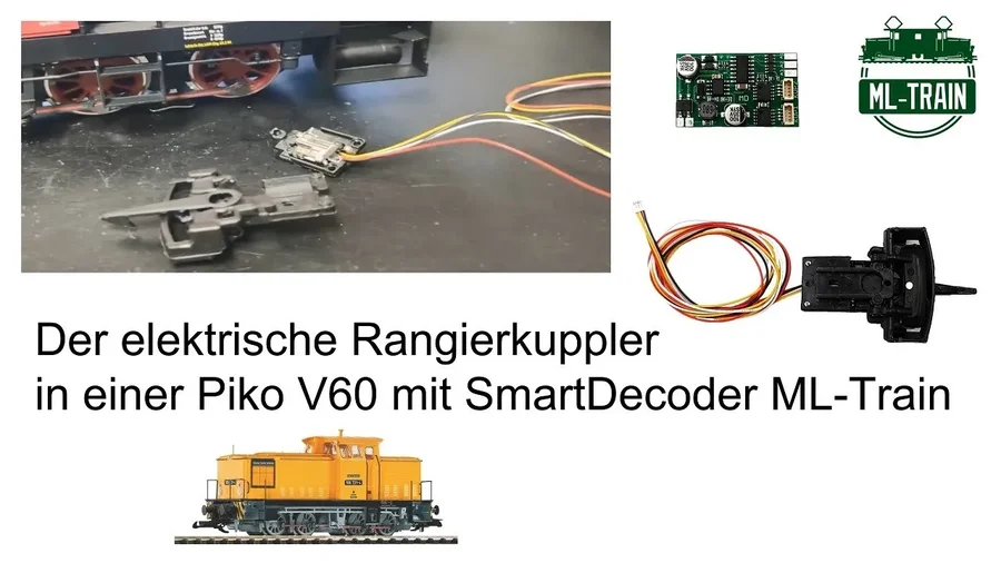 Der elektrische Rangierkuppler in einer Piko V60 mit SmartDecoder ML-Train (Produktvideo)