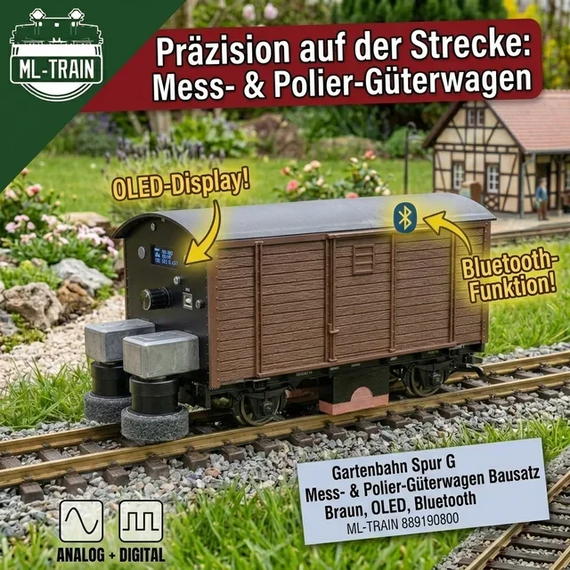 ML-Train Mess- und Polierwagen (Spur G): Funktion und Montage der Polierschwämme
